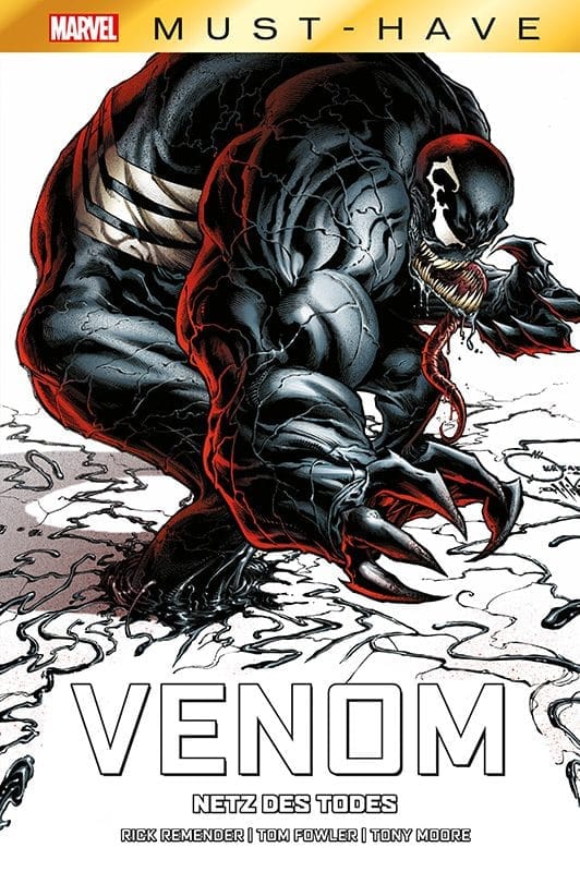 Agent Venom im Kampf mit Jack O’Lantern und Kraven dem Jäger in „Marvel Must-Have: Venom – Netz des Todes“
